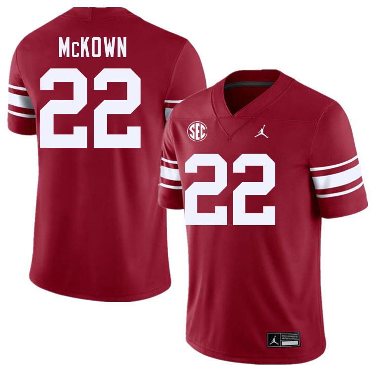 #22 Chapman McKown Oklahoma Sooners 2024 SEC Conference College Football Jerseys-Throwback